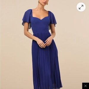 Lulu's Royal Blue Midi Dress
